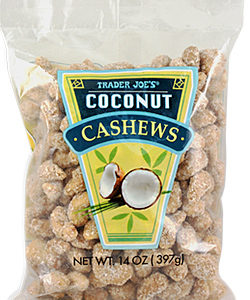 trader joes small pack cashew calories